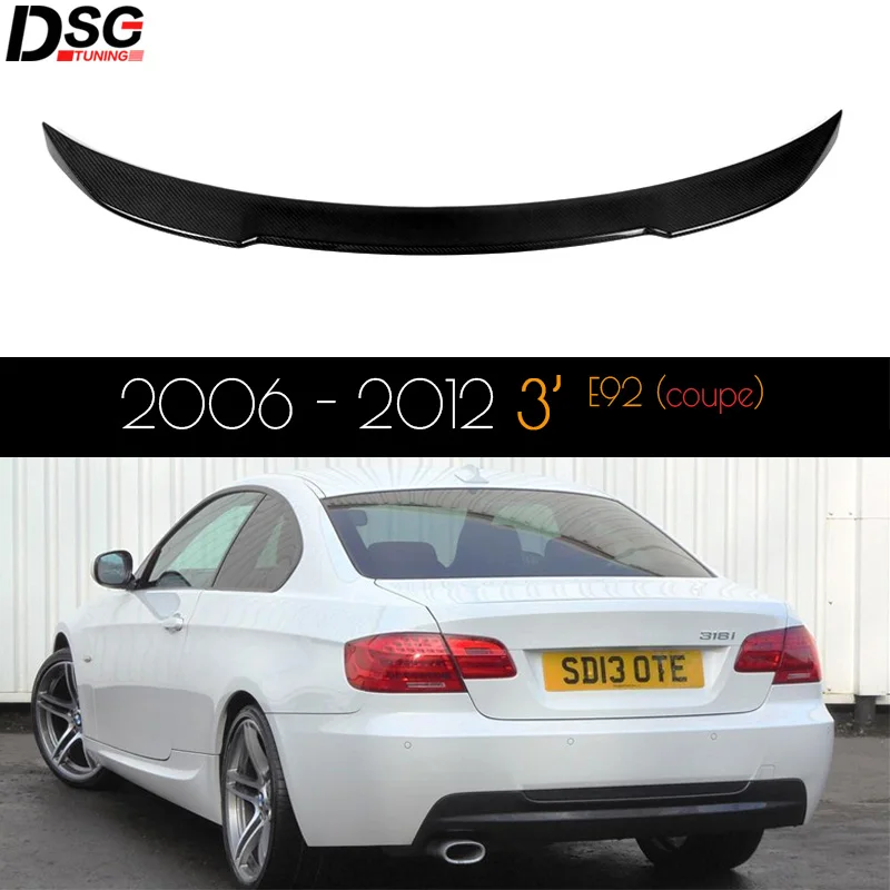 Для BMW E92 Спойлер 3 серии 2 двери Coupe УГЛЕРОДНЫЙ спойлер 2005 2012|Спойлеры и крылья| |