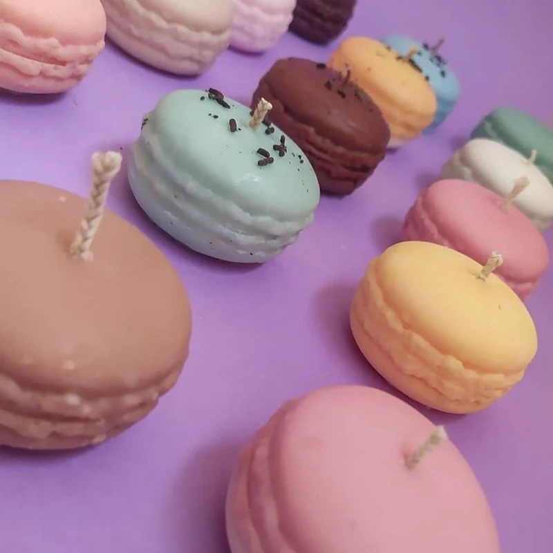 

3D Macaron Aromatic Candle Molds for DIY Uv Epoxy Chocolate Soap Cake Chocolate Mould Home Decoration Ornaments