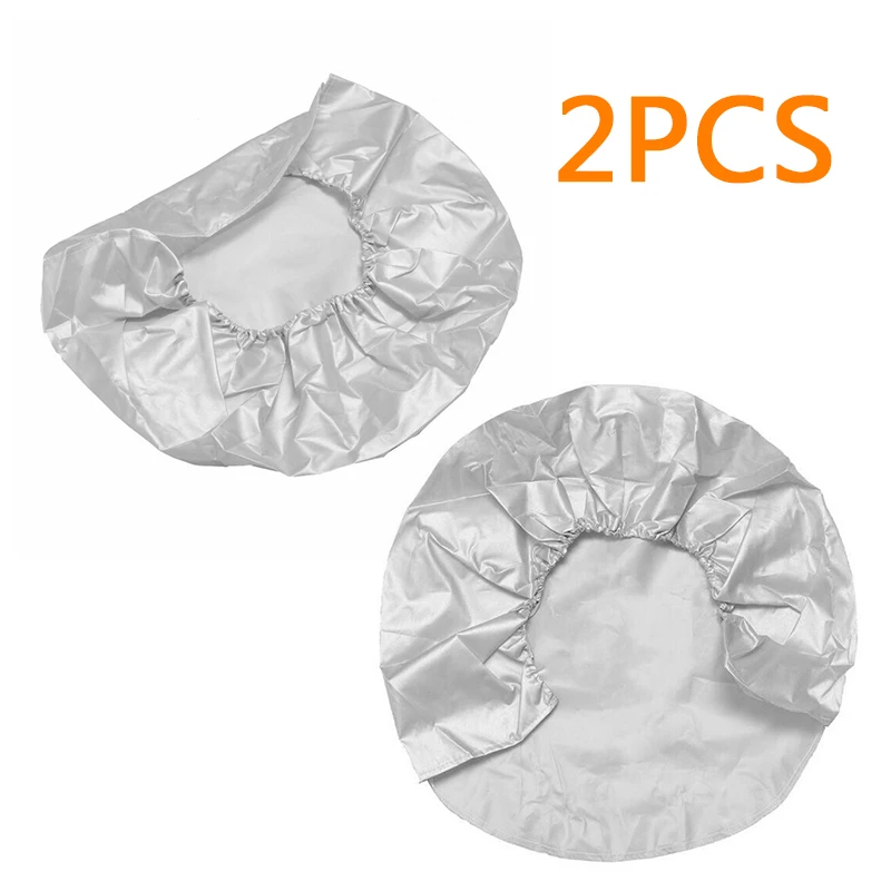 

2pcs car Tire Cover Set high quality silver Anti-RV Truck Camping Trailer 32" Waterproof Sun Tire Covers Protector accessories