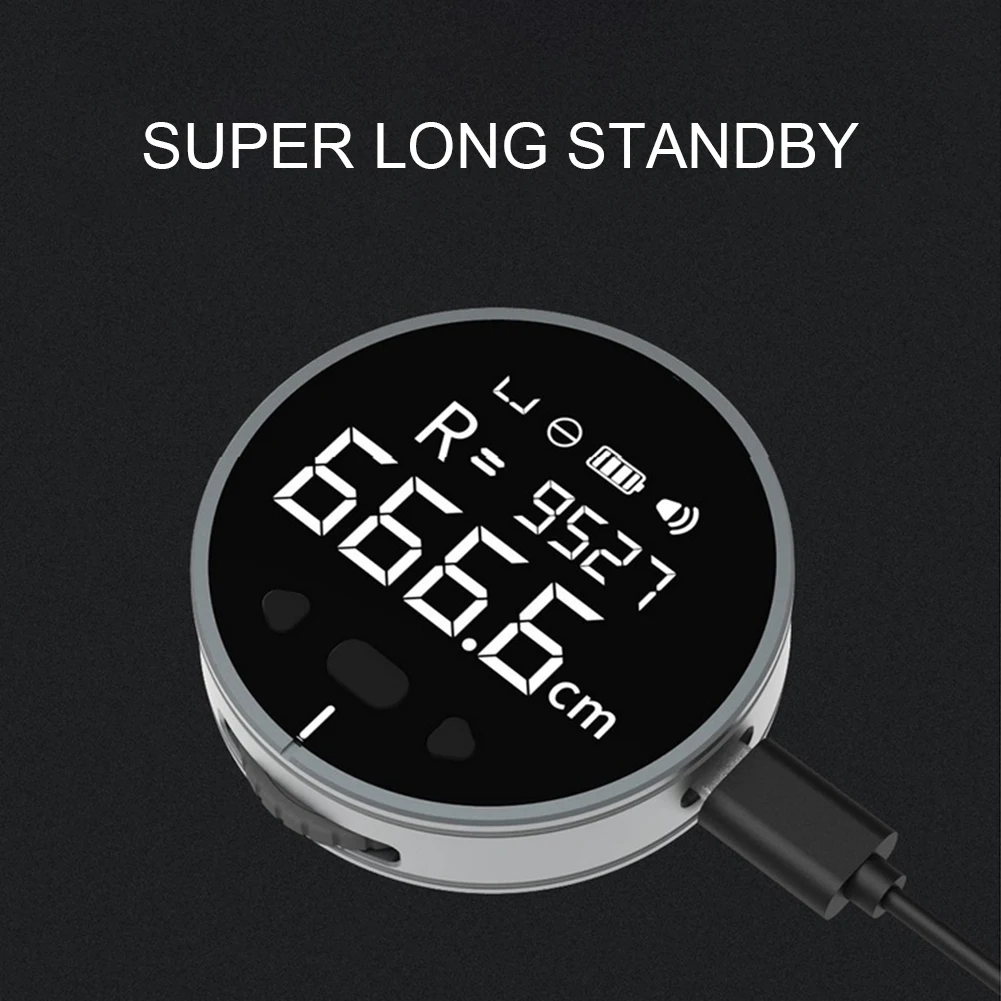 Handheld Laser Distance Meter Digital USB Rechargeable Laser Rangefinder