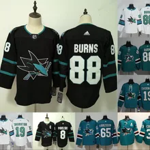 Сшитые мужские футболки для взрослых#88 Brent Burns 8 Joe Pavelski 35 Logan кутюр 65 Erik Karlsson