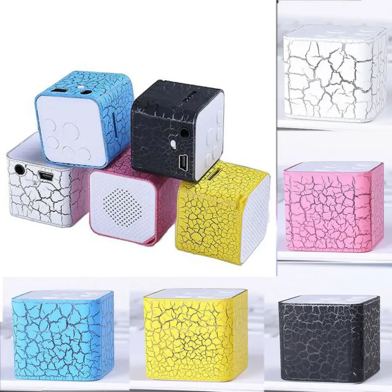

New Mini Wireless Speaker USB Colour LED Light Wireless Portable Sound Music Box Subwoofer For Phone U Disk TF SD Card
