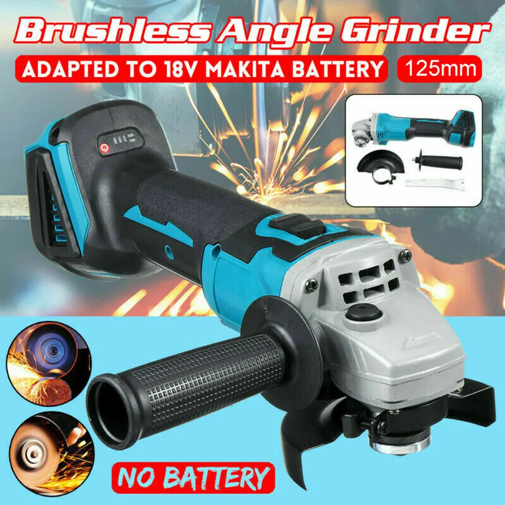 WENXING 800W 18V 125mm Cordless Impact Angle Grinder Variable Speed For Makita Battery DIY Power Tool Cutting Machine Polisher