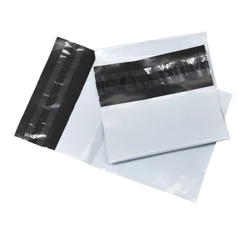 

100pieces 11x14+4cm White Poly Mailer Shipping Plastic Packaging Bags Mail By Courier Storage Supplies Self Adhesive Bags