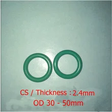

100 PCS FKM Rubber O RING CS 2.4mm x OD 30/31/32/33/34/35/36/37/38/39/40/41/42/43/44 O-Ring Fluorine O Gasket Seal O Ring