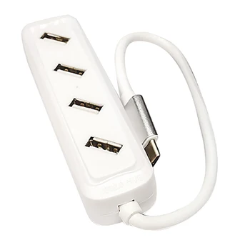 

USB Hub Docking Station Type-C to USB 4-Port USB-C Hub for Laptop PC - White