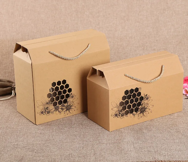 

Folding Kraft Corrugated Cartons Paper Packaging Gift Boxes with Handles,custom packaging boxes paper ---PX11473