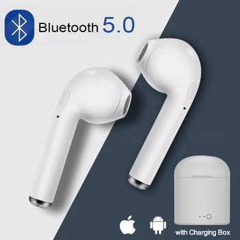 

i7s TWS Mini Bluetooth Earphone in-ear Earbuds Headset wireless headphone With Mic with charging box can choose