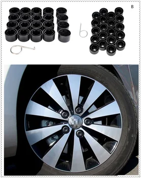 

20pcs 17mm wheel nut cap hub screw bolt wheel protection for Volkswagen VW B6 Jetta Mk5 MK6 Any car autos