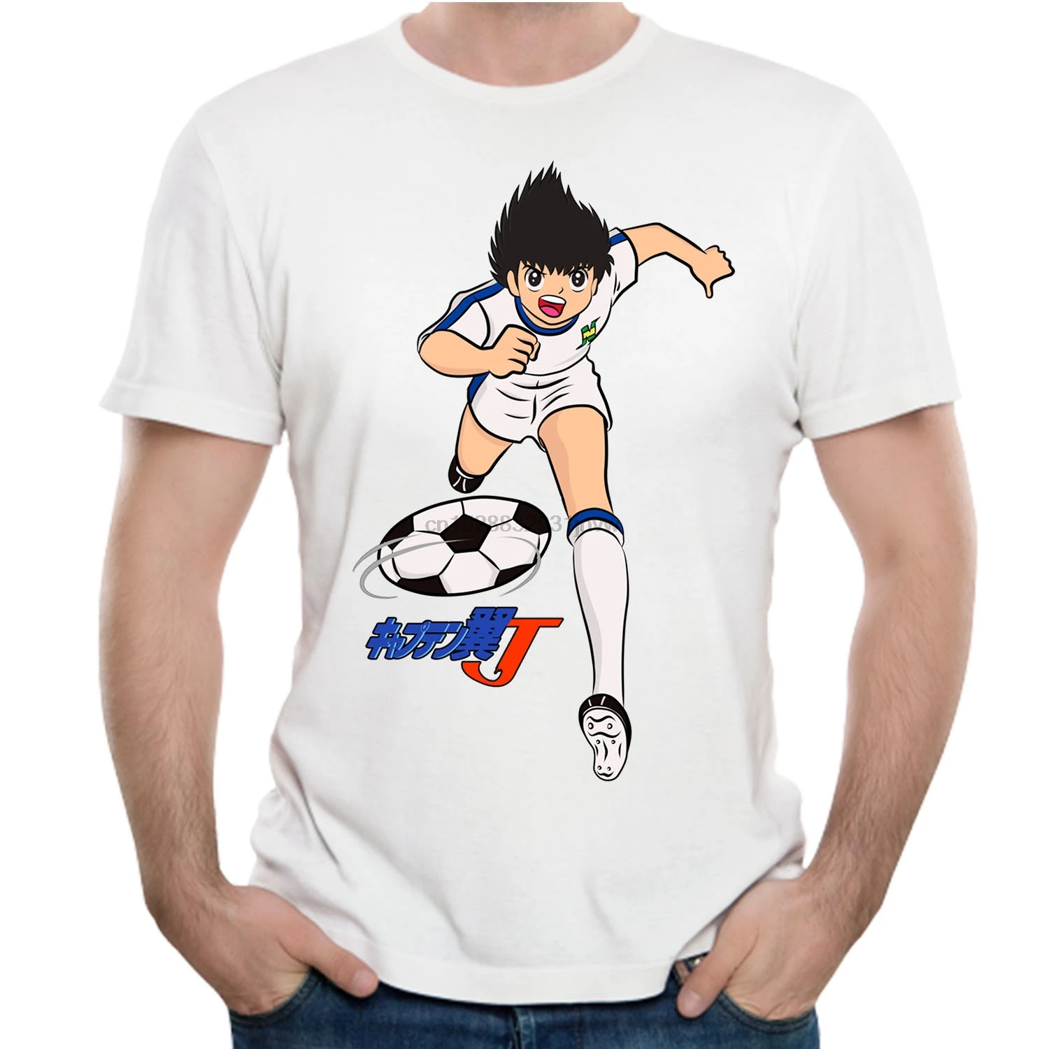 Captain Tsubasa T Shirt Man Cool Ozora Anime Round Collar Graphic Cotton Camiseta |