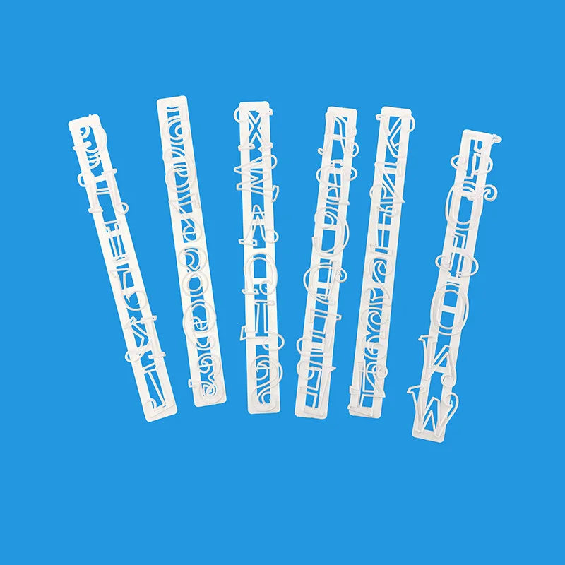 6Pcs/Set Alphanumeric Shape Cookie Mold Fondant Biscuits Cake Gift Letter Modeling Cake Cutter Decorate Tools Home Diy Stencils