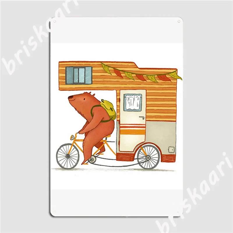 

Runaway постер с изображением медведя металлический плакат для кинотеатра, гостиной, кухни, дизайнерский Настенный декор, оловянный плакат