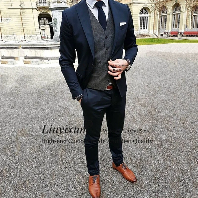 navy blue suit skinny fit