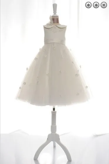 

Бесплатная доставка, платья для девочек с цветами на свадьбу, 2016, белое платье для первого причастия на Рождество, конкурсное платье для маленьких девочек