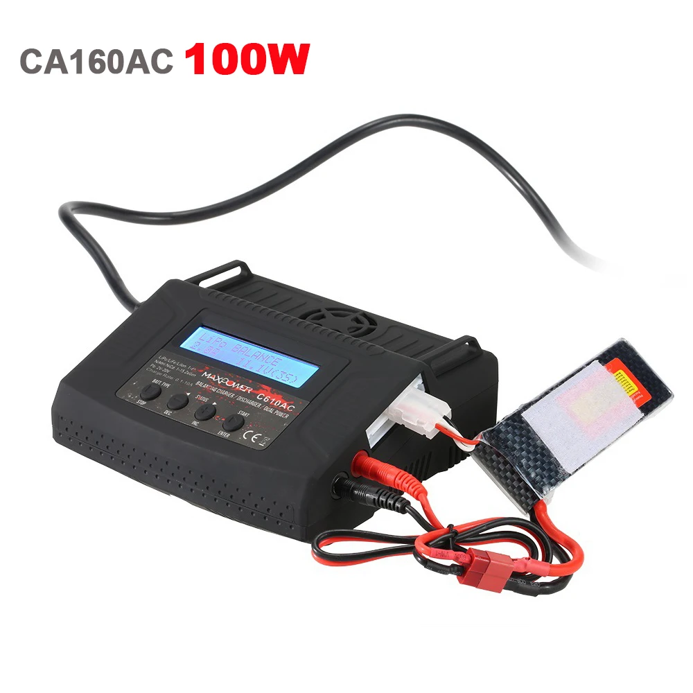 

RC Drone Charger 100W C610AC Smart Balance Charger Model Craft Charger Built-in Power Supply Model Airplane Accessories -030
