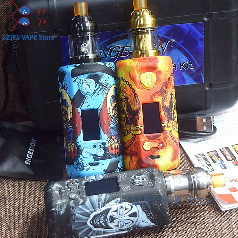 

200W TC Box Mod with 4400mah built in battery 2.5ML 0.3ohm coil tank 510 Mod vape vs jsld hookah electronic cigarette vapor kit