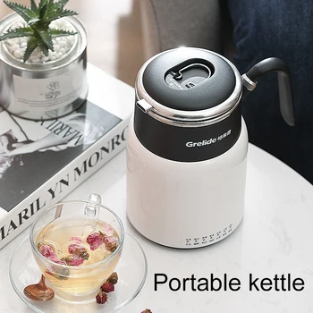 

Portable stainless steel liner kettle mini small travel folding electric porridge cooking rice