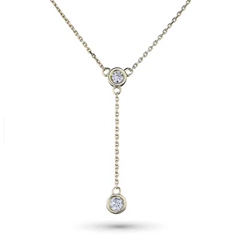 

Necklace in yellow gold with a diamond