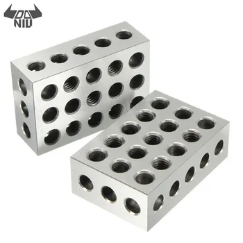 

DANIU 2pcs 25x50x75mm Hardened Steel Blocks 23 Holes Parallel Clamping Block Lathe Tools Precision 0.005mm for Machine Tool