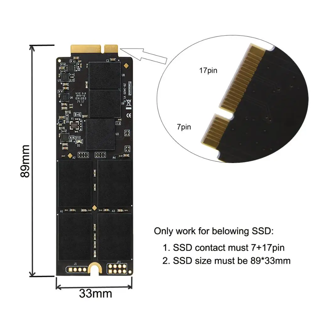 CY USB 3,0 к ноутбуку Pro retina A1425 A1398 MC975 MC976 MD212 MD213 ME662 ME664 ME665 SSD жесткий диск