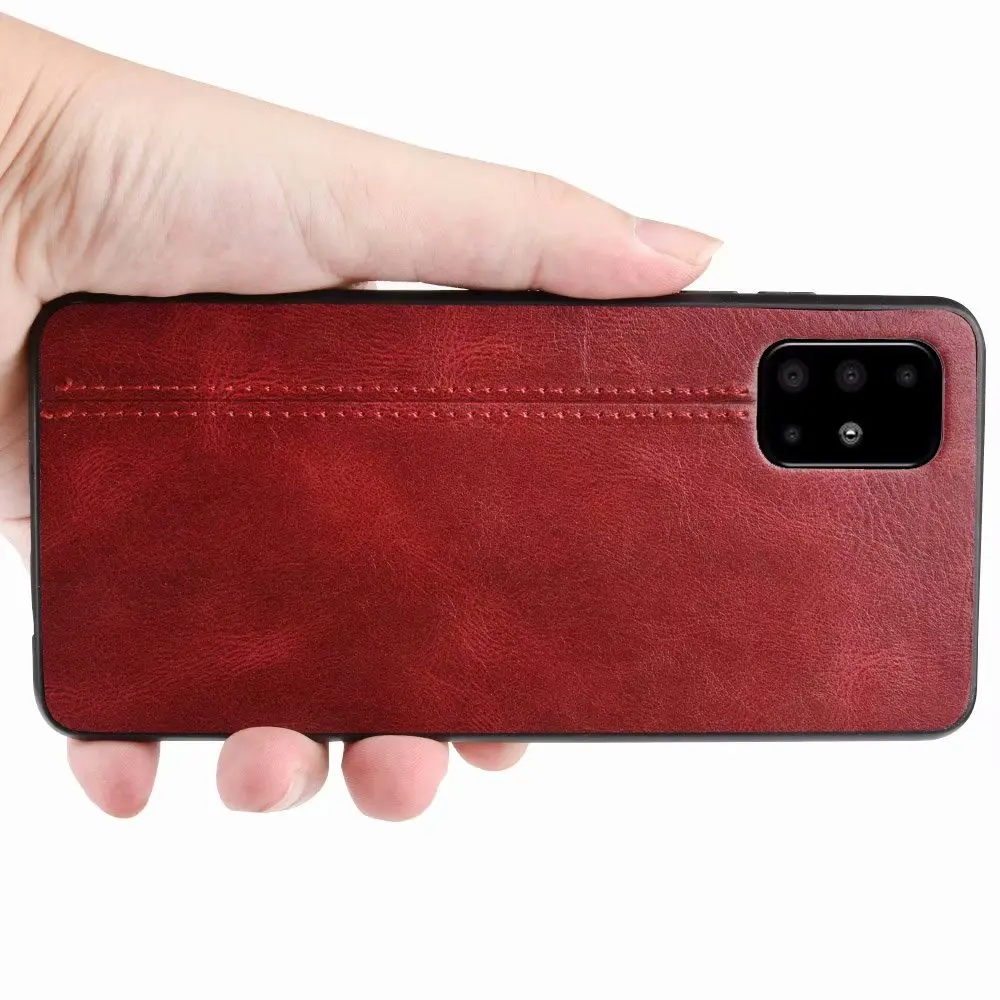 Кожаный чехол для samsung A71 Galaxy SM A715F Ретро стиль искусственная кожа мягкий край