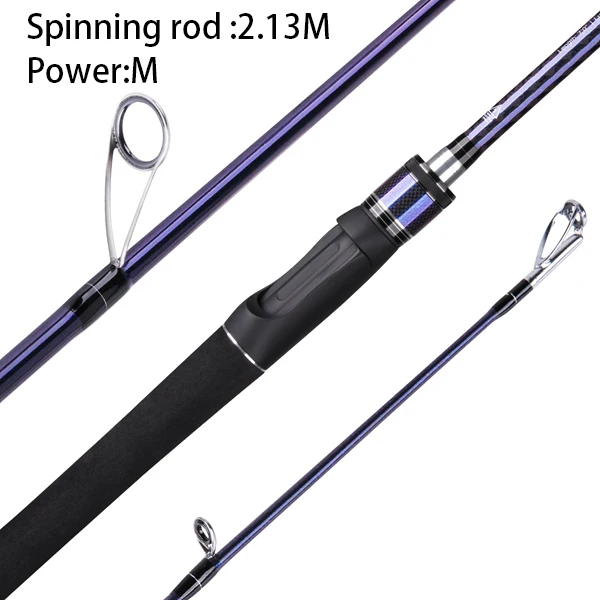 M Spinning 2.13m Goture THANO 3 шт. высокоуглеродистая спиннинговая Удочка 2. 08 м 2,13 м 2,18 м 2,28 м ML/m/MH/H Мощность приманки удочка с трубкой - Цвет: M Spinning 2.13m