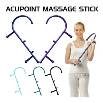 

1Pc Trigger Point Self Massage Stick Hook Body Muscle Relief Original Cane Back Massager Therapeutic Tools Pressure Massager