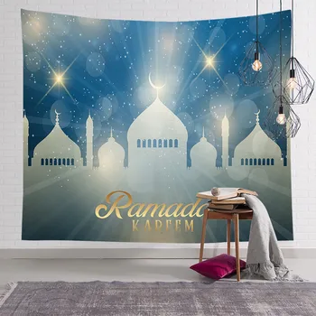 

Fuwatacchi Muslim Moon Castle Wall Hanging Tapestry Traveling Camping Oil Painting Boho Blanket Sleeping Tapestries Hot Sale