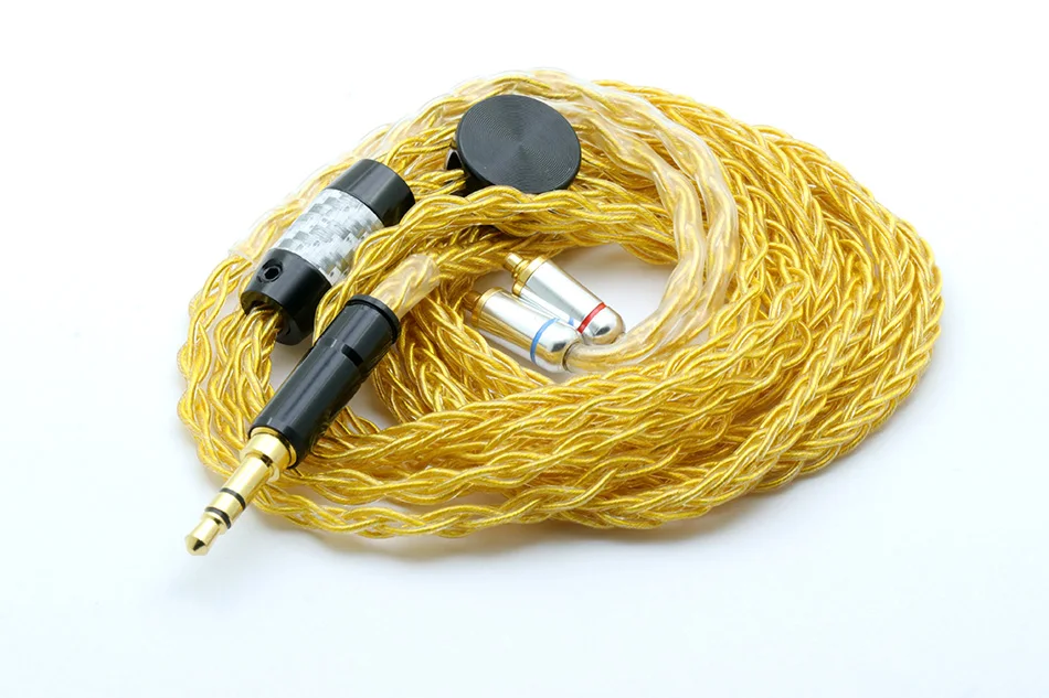1,2 M 1,0 мм x 8 Core HIFI посеребренный обновленный кабель 3,5/2,5 Разъем MMCX/2Pin разъем для улучшения глубины саундстажа и присутствия