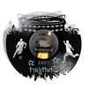 Deutschland Skyline Stuttgart Football Stadium Vinyl LP Record Wall Clock Germany Cityscape Scenery Home Decor Retro Wall Watch 2