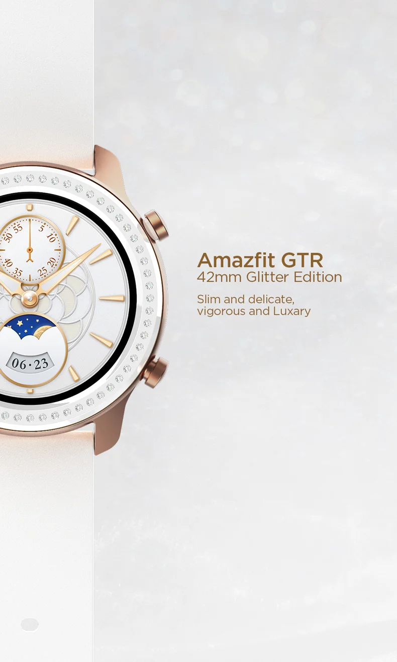 In Stock Glitter Edition New Amazfit GTR 42mm Smart Watch 5ATM women's  watch12 Days Battery Music Control For Android IOS phone|Smart Watches| -  AliExpress