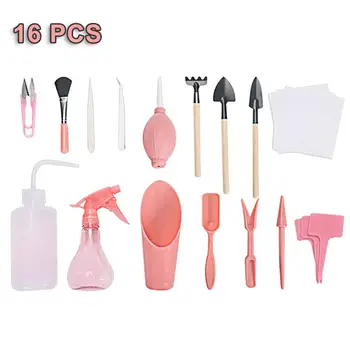 

16pcs Pruning Transplanting Home Bonsai Digging Succulent Planting Watering DIY Tool Seedling Garden Planter Kit Sowing