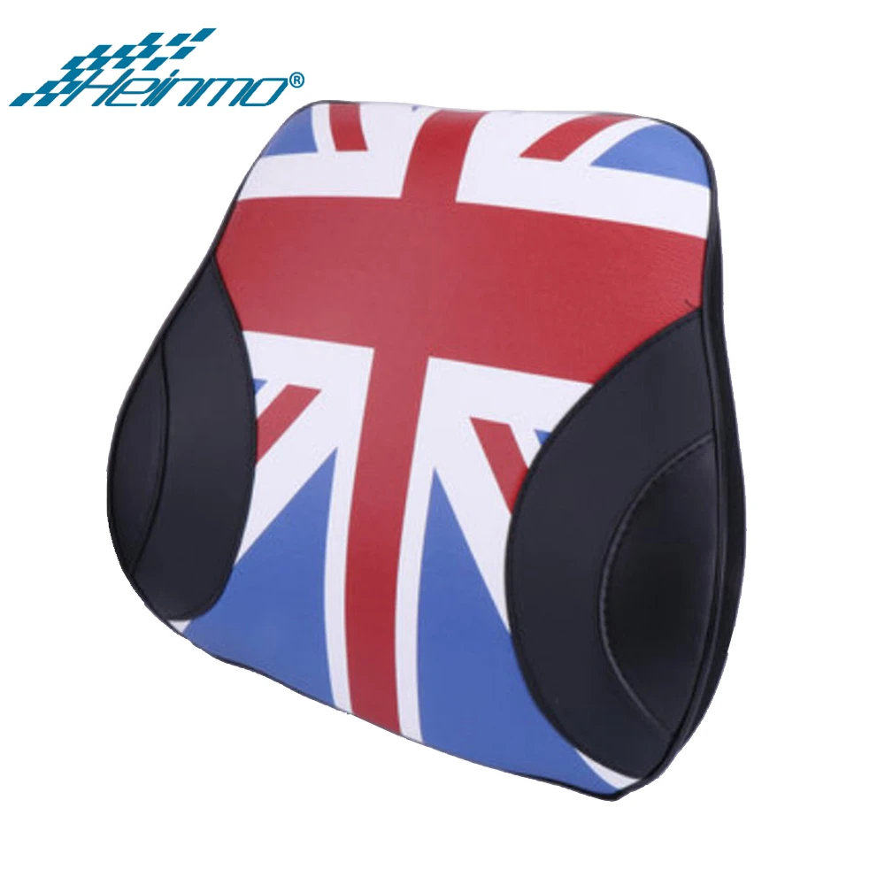 Для MINI Cooper R60 R56 R55 R57 R58 R59 R61 подушка для автокресла мягкая поясная Массажная подушка для поясницы для MINI Cooper серии F - Название цвета: Lumbar Red Jack