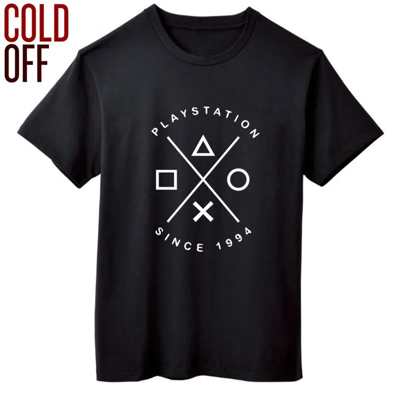 

COLD OFF 100% cotton o-neck cool game print men T shirt summer knitted men tshirt loose cool t-shirt tops men tee shirt