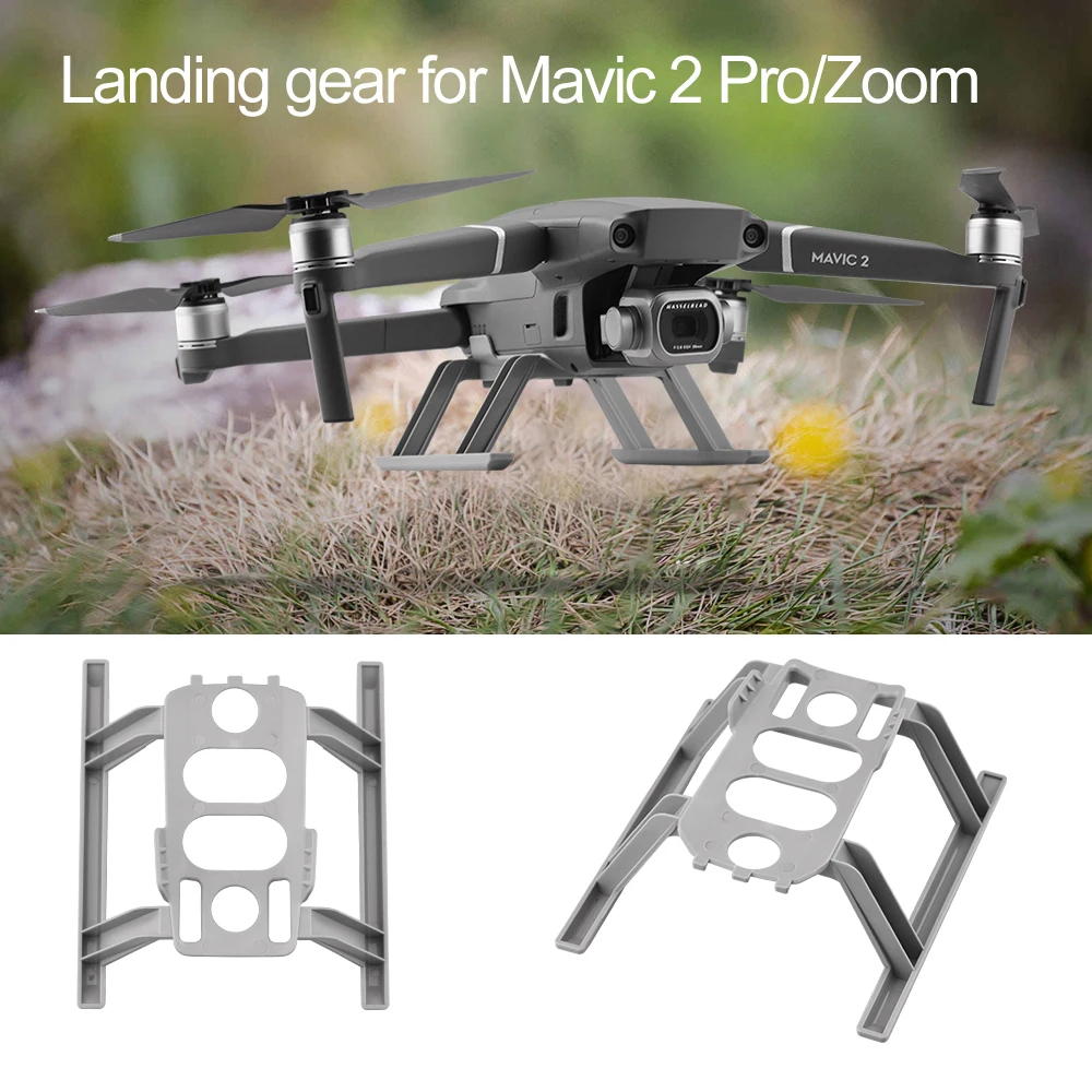 ZEEY Extended Heighten Landing Gear Feet Pack 2pcs LED Flash Light Lamp Kit Compatible with DJI Mavic 2 Zoom/Mavic 2 Pro Drone 