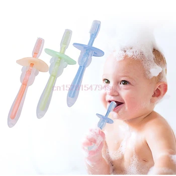 

Baby Teether Training Teeth Soft Toothbrush Brush Safe Bendable #h055#