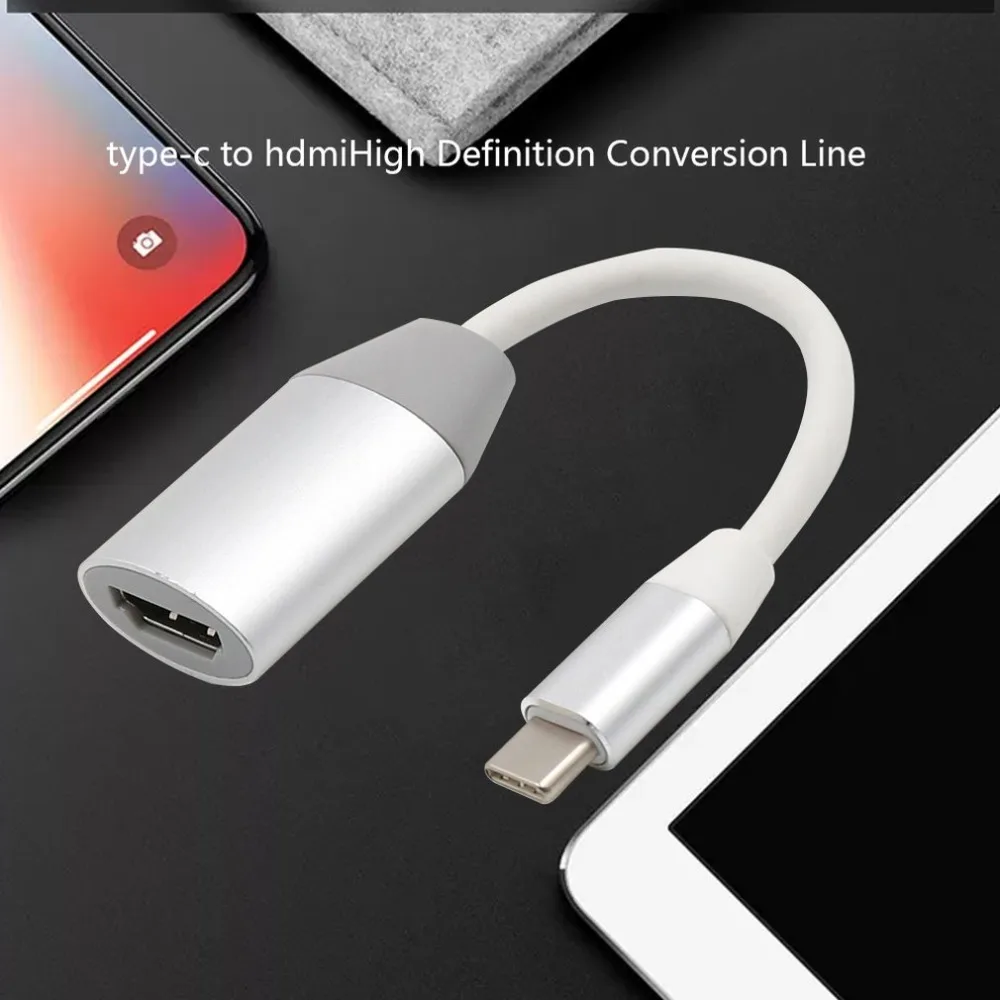 Профессиональный 4K 30 Гц разрешение USB-C к HDMI конвертер портативный тип-c к HD устройства адаптер для Macbook samsung huawei LG