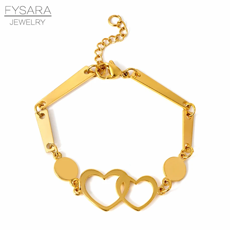 style6 FYSARA геометрические полые квадратные звенья цепи браслеты для женщин золотого цвета очаровательные браслеты из нержавеющей стали простые европейские ювелирные изделия - Окраска металла: style6