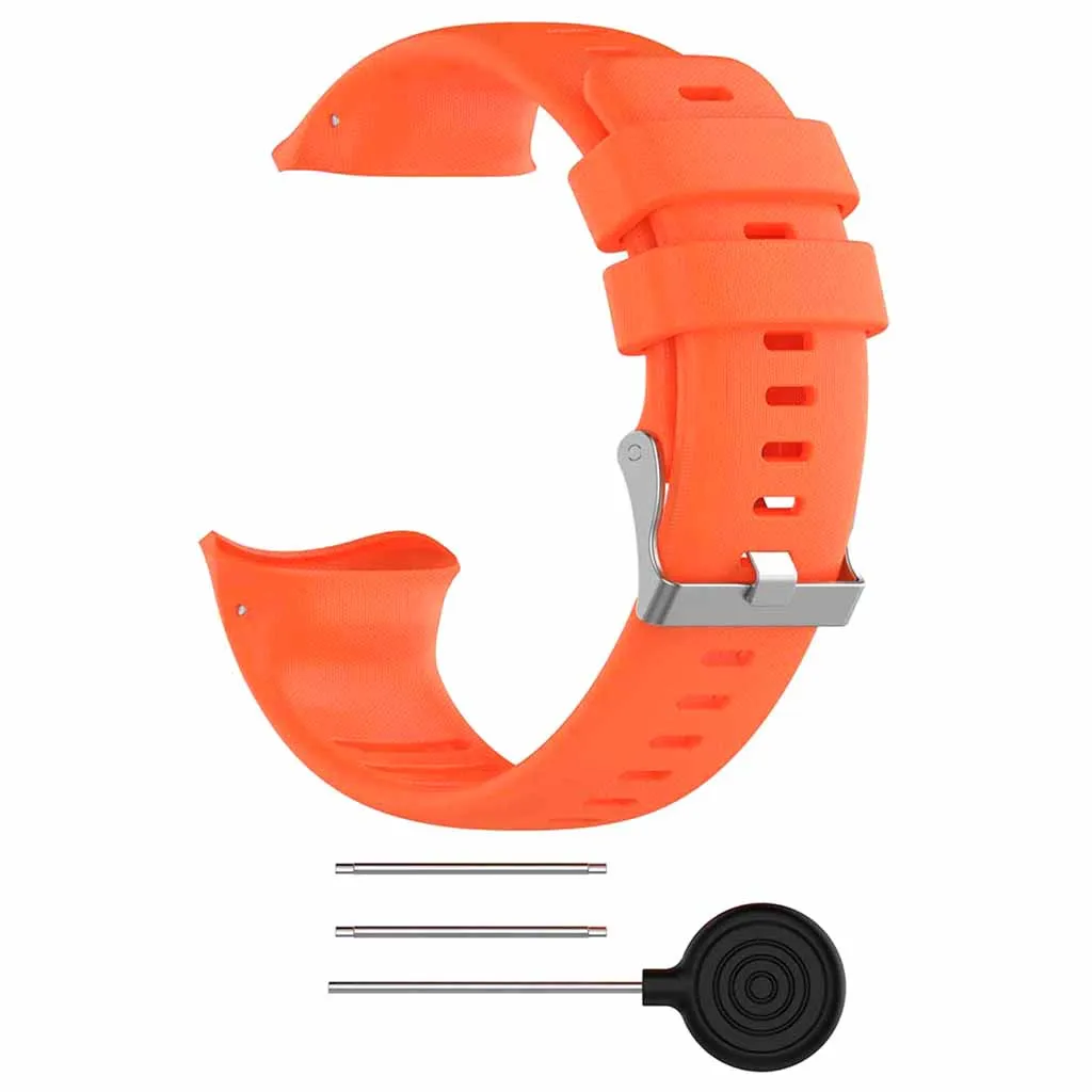 22 мм мягкий силиконовый сменный Браслет/ремешок для часов - Цвет: Orange 22 X2.2mm