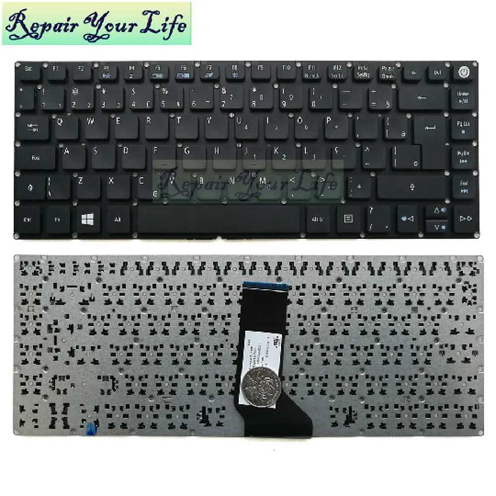 Клавиатура ноутбука BR Бразильский для acer A315-21 E5-522 E5-552 E5-574 PK131BG2A27 54600025KC01 Черный Горячая распродажа