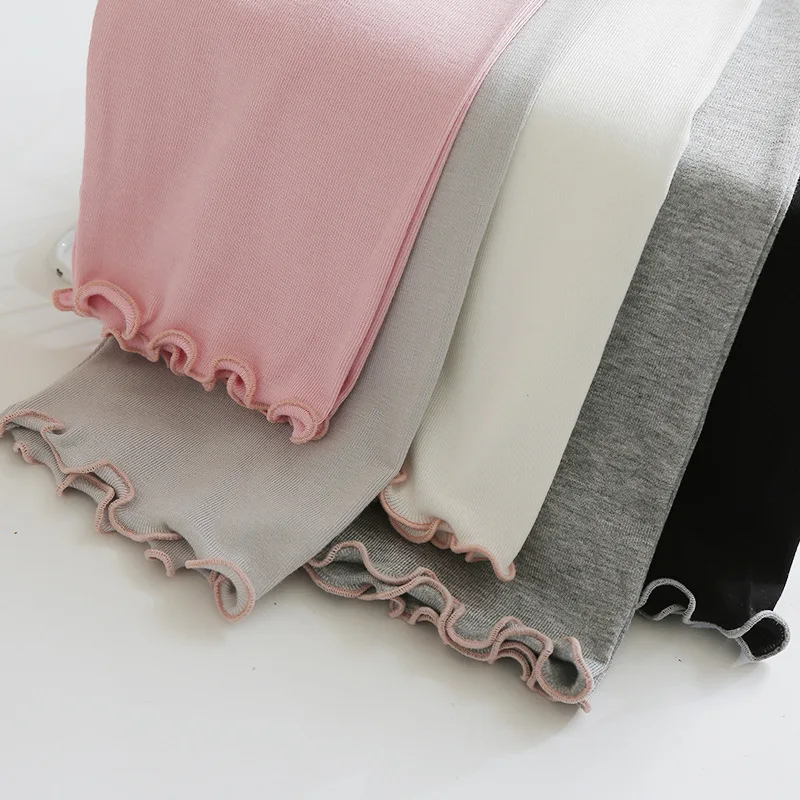 Girls Pants Kids Pants Girls Trousers 2-10Years Girls Summer Leggings Kids Knee Length Five-point Pants Children Trousers Thin Modal Bottoms Leginsy Baby Clothes