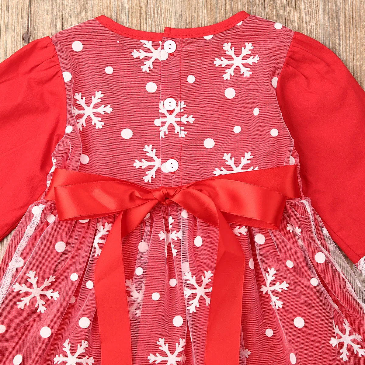 Рождественские платья для маленьких девочек детская одежда Вечерние платья с длинными рукавами на Рождество платье снежинки Одежда для маленьких девочек платье для малышей