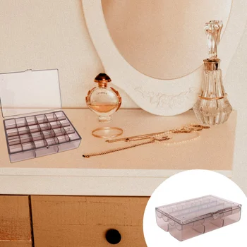 

1Pc Classified Storage Tray Jewelry Storage Box Transparent Jewelry Tray Jewelry Display Tray for Desktop Jewelry Home