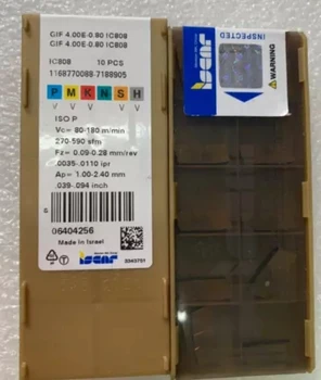 

ISCAR 10 PCS CARBIDE INSERT GIF4.00E-0.80 IC808