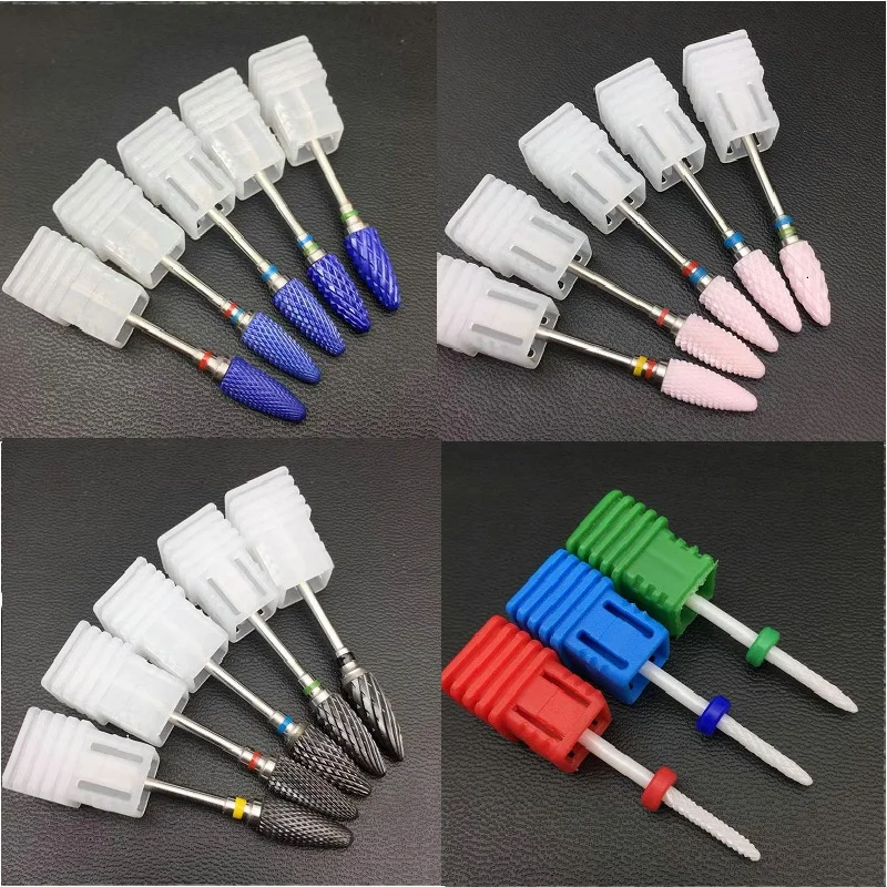 

RIKONKA 1pcs Ceramic Nail Drill Bit 3/32" Nail Milling Cutter Manicure Pedicure Drill Machine & Accessory Nail Tools 26 Type