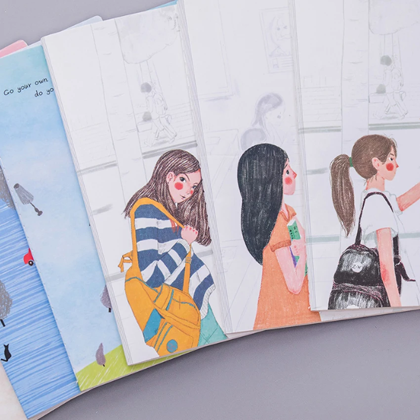 10 пачек/лот пять стилей карманная книга канцелярский небольшой прекрасный ноутбук мягкая копия лица милый A5 блокнот s