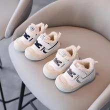 

2022 Children's Large Cotton Shoes Boys and Girls Short Boots Plus Velvet Padded Warm Non-slip Baby Soft Toddler Shoes Season