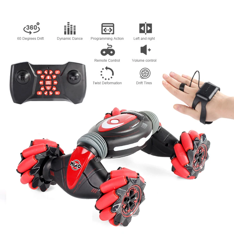 

Remote Control Stunt Car Gesture Induction Twisting Off-Road Vehicle Light Music Drift Dancing Side Driving RC Toy Gift for Kids
