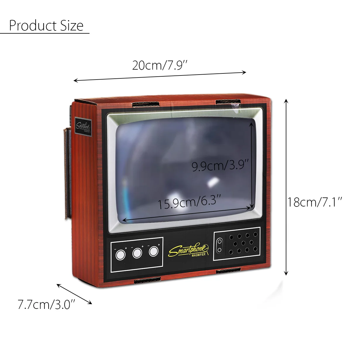 DIY картон винтажный ТВ телефон увеличительное стекло картон Ретро ТВ увеличитель для экрана телефона Подставка держатель телефона увеличенное крепление подарок