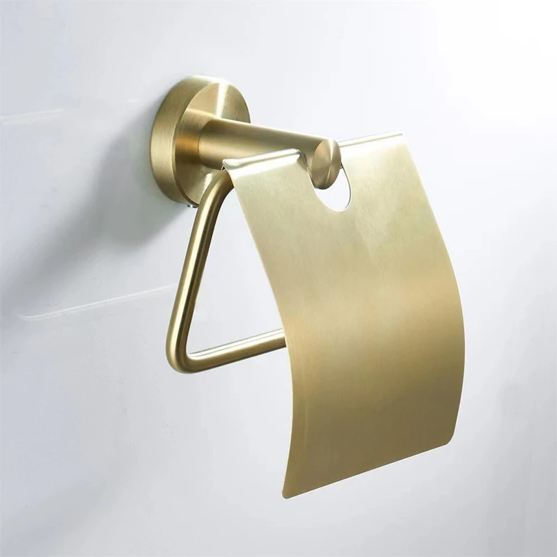 Brushed Gold Toilet Paper Holder Sus304 Stainless Steel, Modern